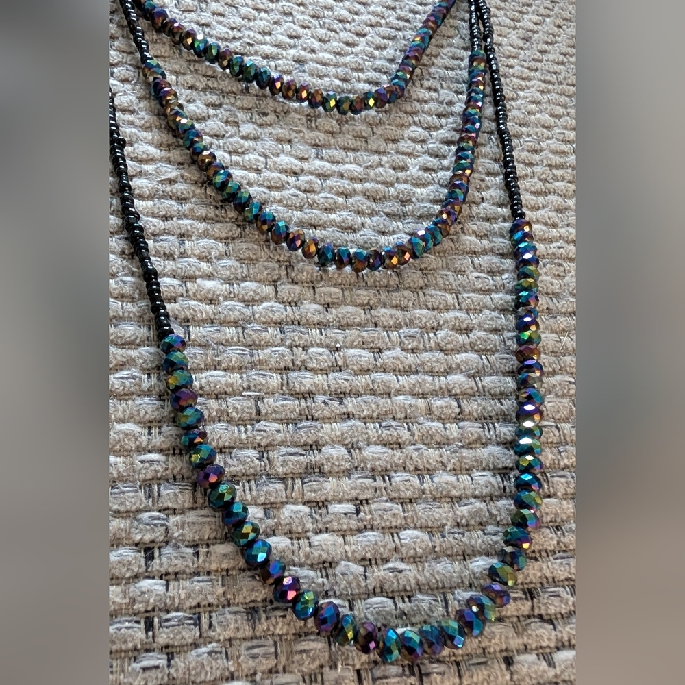 Iridescent Beaded Necklace